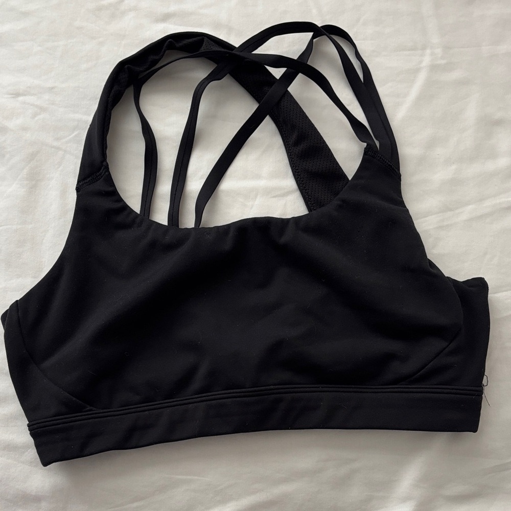 Athleta Black Strappy Sports Bra